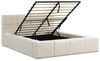 HOME DELUXE LED Bett aus Teddy-Stoff inkl. Stauraum GALA – Beige, 140 x 200 cm Bild 3