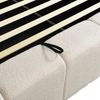 HOME DELUXE LED Bett aus Teddy-Stoff inkl. Stauraum GALA – Beige, 140 x 200 cm Bild 5