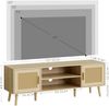 TV Lowboard Eiche 137x38x48 cm 55 Zoll Fernsehschrank 2 Schränke Bild 3