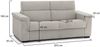 Dmora 2-Sitzer festes Sofa Flaibano, Lineares Sofa für Wohnzimmer, gepolstert, abnehmbarer Bezug, 100 % Made in Italy-Qualität, 205x95 h100 cm, Beige Bild 3