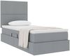 vidaXL Aufbewahrungsbett mit Matratze Hellgrau 90 x 200 cm Polyester 3371691 Bild 3