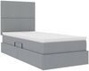 vidaXL Aufbewahrungsbett mit Matratze Hellgrau 90 x 200 cm Polyester 3371691 Bild 5