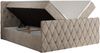 Boxspringbett mit gesteppter Front und Kopfteil, Multipocket-Matratze, zwei Bettkästen - MIREN DUO - 160 x 200 cm - Beige Stoff - H3 Bild 4