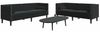 vidaXL Wohnzimmer Couch 2 pcs Schwarz 194 x 74,5 x 70,5 cm Samt 3385866 Bild 2