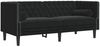 vidaXL Wohnzimmer Couch 2 pcs Schwarz 194 x 74,5 x 70,5 cm Samt 3385866 Bild 4