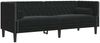 vidaXL Wohnzimmer Couch 2 pcs Schwarz 194 x 74,5 x 70,5 cm Samt 3385866 Bild 3