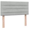vidaXL Boxspringbett mit Matratze Hellgrau 80x210 cm Samt 3316281 Bild 5