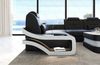Ecksofa Elegante L-Form Leder - Büffelleder - schwarz-weiß - Rechts Bild 4