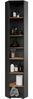 Eckhochschrank Irma Anthrazit/Goldkraft Eiche 33 x 192 cm 7 Fächer Vicco Bild 5