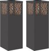 vidaXL Solar LED Weg Licht 2 pcs Schwarz Kalt gewalzter Stahl 879723 Bild 2