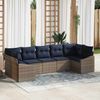 vidaXL Gartensofa-set 7 pcs Grau und Marineblau Poly-Rattan 3355544 Bild 3