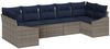 vidaXL Gartensofa-set 7 pcs Grau und Marineblau Poly-Rattan 3355544 Bild 2