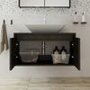 Roomart ATLANTIC-85 Badmöbel Set– 2-teiliges Badezimmermöbel Set - Waschbecken mit Unterschrank - H 45 x B 45 x T 85 cm • Schwarz-Eiche Bild 2