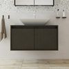 Roomart ATLANTIC-85 Badmöbel Set– 2-teiliges Badezimmermöbel Set - Waschbecken mit Unterschrank - H 45 x B 45 x T 85 cm • Schwarz-Eiche Bild 3