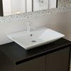 Roomart ATLANTIC-85 Badmöbel Set– 2-teiliges Badezimmermöbel Set - Waschbecken mit Unterschrank - H 45 x B 45 x T 85 cm • Schwarz-Eiche Bild 5