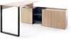 Jugendzimmer Sinus in Beige, Eiche & Marineblau in 4 Setvarianten oder als Einzelmöbel - 1 teilig , Schreibtisch mit integriertem Container Bild 1