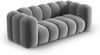 Micadoni Sofa Lupine 2-Sitzer Samtstoff Salvador Grau Bild 2