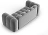 Micadoni Sofa Lupine 2-Sitzer Samtstoff Salvador Grau Bild 3