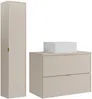 Vente-unique - ONDIL Bathroom furniture set Holz, Platte Beige - B 45 cm x H 60 cm x L 80 cm Bild 2