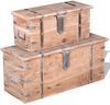 vidaXL Zweiteiliges Aufbewahrungstruhen Set Akazienholz 244054 Bild 2