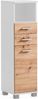Schildmeyer Palermo Highboard 157643, Mattweiß/Artisan Eiche Dekor, 30,3 x 32,6 x 110,5 cm Bild 3