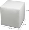 Dmora Pouf Accumoli, Mehrzwecksessel, Sitzsack, Hockerhocker, Made in Italy, 40x40 h42 cm, Weiß Bild 3