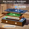 Merax Hochglanz-Couchtisch mit LED-Beleuchtung und 4 Schubladen - Stilvoller Beistelltisch 90x55x41cm mit Stauraum, schwarz Bild 2