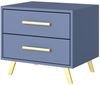 Nachttisch Bado II, Farbe: Blau / Blau + Gold Bild 2