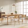 Esszimmerstuhl Jördfjok 2er Set Textil Rattanoptik/Beige [en. casa] Bild 2