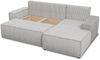 Ecksofa Totti L mit Schlaffunktion und Bettkasten - Cord Stoff - L-Form Couch, Polstersofa, Schlafsofa, Sofagarnitur (Schwarz (Poso 135) Seite: Rechts) Bild 4