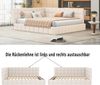 Polsterbett 206 x 167 x 62,5 cm für 160x200 cm mit Lattenrost – Tagesbett/Schlafsofa in Beige Bild 5
