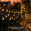 Star Trading Solar Lichterkette – 20 warmweiße LED Kugeln, Winter-Solarpanel, Dämmerungssensor, IP44 – kabellos & ganzjährig für Garten, Balkon & Terrasse Bild 3