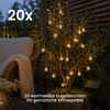 Star Trading Solar Lichterkette – 20 warmweiße LED Kugeln, Winter-Solarpanel, Dämmerungssensor, IP44 – kabellos & ganzjährig für Garten, Balkon & Terrasse Bild 2