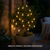 Star Trading Solar Lichterkette – 20 warmweiße LED Kugeln, Winter-Solarpanel, Dämmerungssensor, IP44 – kabellos & ganzjährig für Garten, Balkon & Terrasse Bild 4