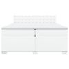 vidaXL Boxspringbett mit Matratze Weiß 200x200 cm Kunstleder 3286137 Bild 4