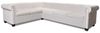 vidaXL Chesterfield-Ecksofa 6-Sitzer Kunstleder Weiß 243616 Bild 3