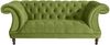 Chesterfield Sofa 2-Sitzer Kaylin Samtvelours oliv Bild 2