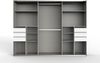 Schwebetürenschrank >Susanetta< in Weiß - 270x210x64cm (BxHxT) Bild 3