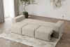 Sofa Designersofa ESTELLE 3-Sitzer mit Schlaffunktion in Stoff Opera Velvet Grau Bild 2