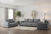 Sofa Designersofa ESTELLE 3-Sitzer mit Schlaffunktion in Stoff Opera Velvet Grau Bild 3