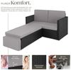 tectake Loungeset Rattan Lounge, (Set, 2-tlg), 2-Sitzer Bild 2