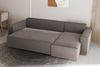 Ecksofa Schlafsofa Sofa MARIS Stoff Poso Schwarz Ottomane Rechts Bild 2