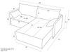 Ecksofa mit Schlaffunktion HUNTER XS in Stoff Royal Braun Ottomane Rechts Bild 5