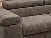 MKS Möbel 'Pablo L-Form' Ecksofa mit Schlaffunktion, verstellbare Kopfstützen, Braun, Schenille grob, ohne Topper, Rechts Bild 5