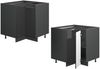 Eckunterschrank Fame-Line Anthrazit Hochglanz 80.5 cm ohne Arbeitsplatte Vicco Bild 5