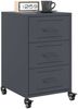 vidaXL Nachttisch Anthrazit 36x39x59 cm Stahl 846730 Bild 4