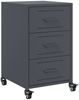 vidaXL Nachttisch Anthrazit 36x39x59 cm Stahl 846730 Bild 2