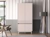 Selsey 'Dunea' Kleiderschrank 4-türig, Kaschmirgrau/Eichenholzoptik, 92 cm Bild 2