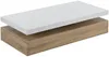 Vente-unique - Couchtisch mit 2 Schubladen - MDF - Holzfarben hell & Weiß - FELIX Bild 4