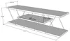 Vente-unique - DELORY TV unit MetallHolz, Platte Beige - B 30 cm x H 33 cm x L 120 cm Bild 4